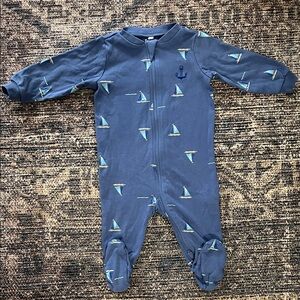 Pekkle Nautical Blue Footed Sleeper